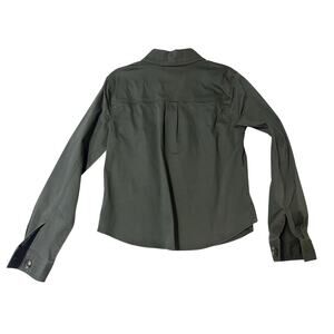 CABi Army Green Button Up Shirt Long Sleeve Size XS